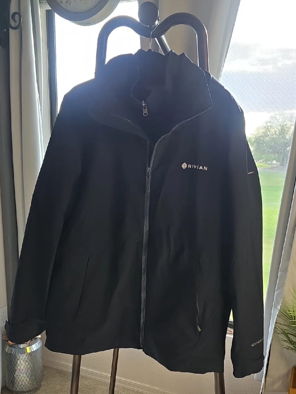 Eddie Bauer Black 3-in-1 Jacket with Rivian Logo Large